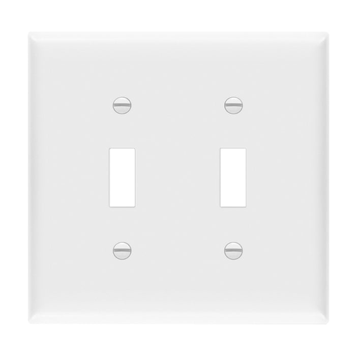 Enerlites 8812M 2-Gang Mid Size Toggle Switch Wall Plate, 10-Pack