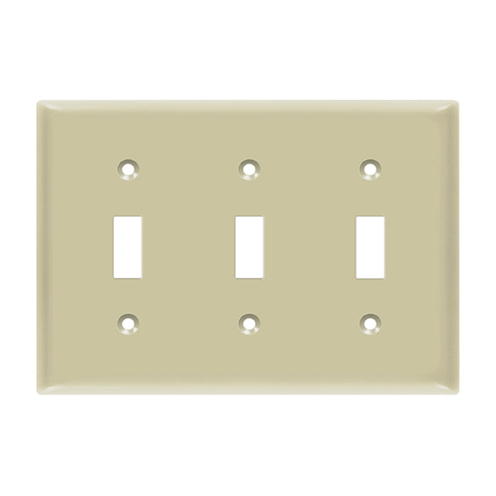 Enerlites 8813 3-Gang Toggle Switch Wall Plate, 10-Pack