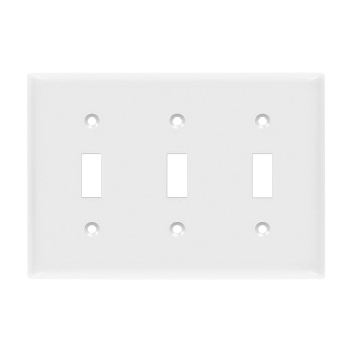 Enerlites 8813 3-Gang Toggle Switch Wall Plate, 10-Pack