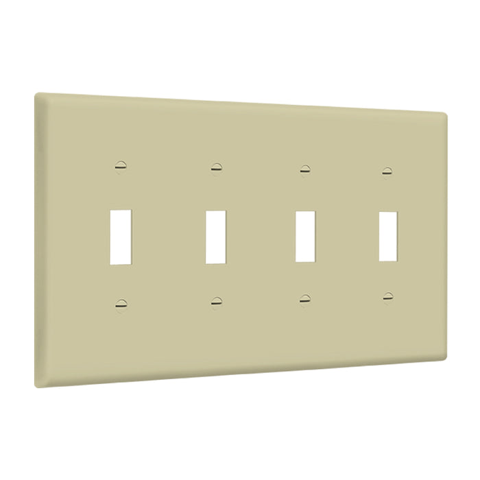 Enerlites 8814M 4-Gang Toggle Switch Wall Plate, 10-Pack