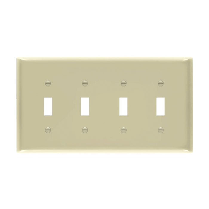Enerlites 8814M 4-Gang Toggle Switch Wall Plate, 10-Pack
