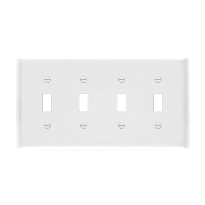 Enerlites 8814M 4-Gang Toggle Switch Wall Plate, 10-Pack