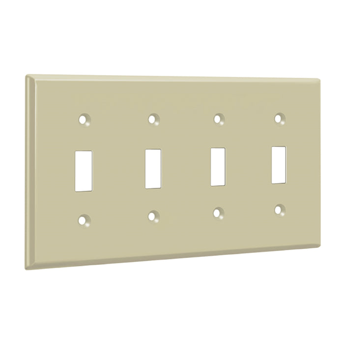 Enerlites 8814 4-Gang Toggle Switch Wall Plate, 10-Pack