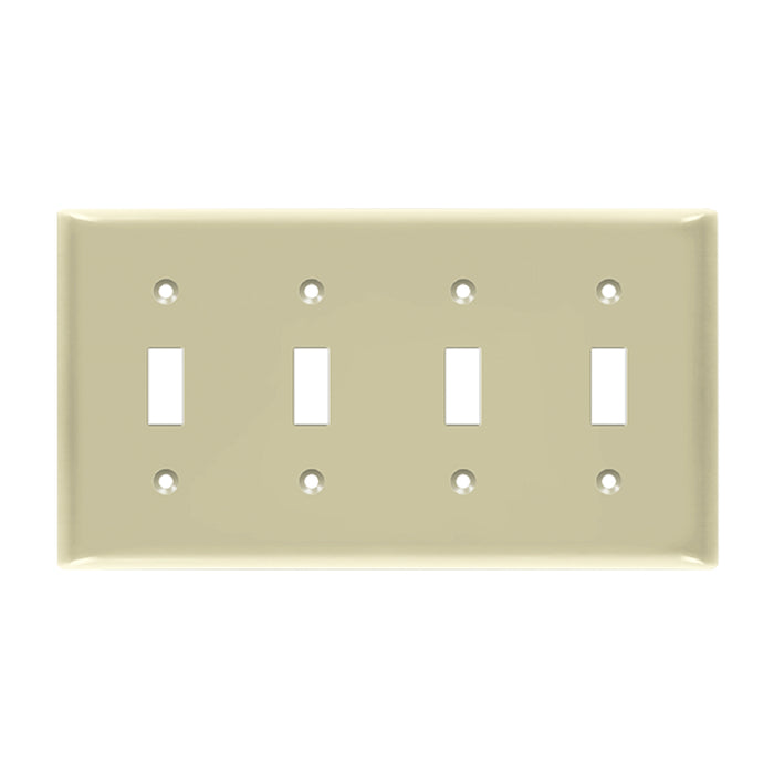 Enerlites 8814 4-Gang Toggle Switch Wall Plate, 10-Pack