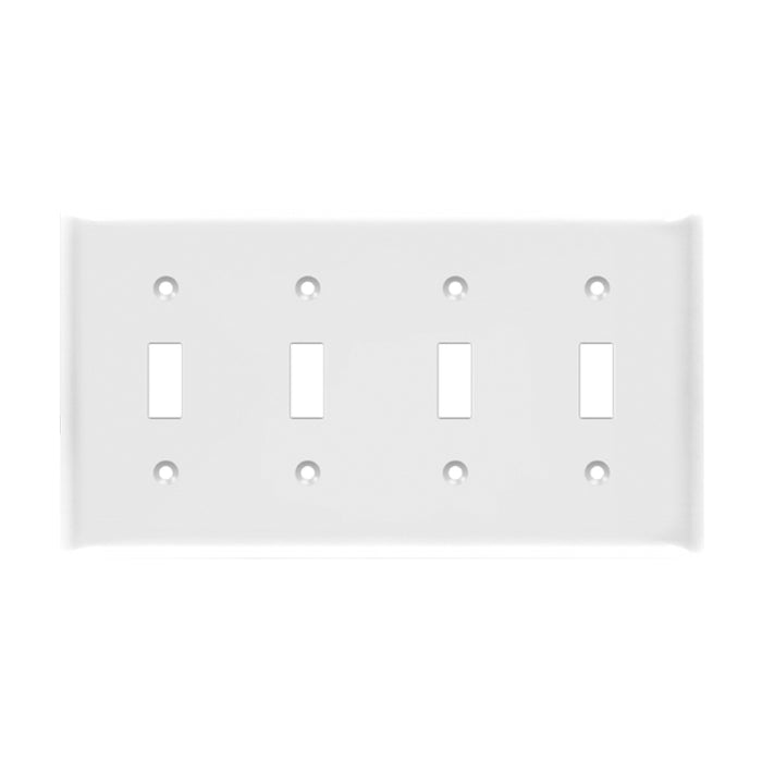 Enerlites 8814 4-Gang Toggle Switch Wall Plate, 10-Pack