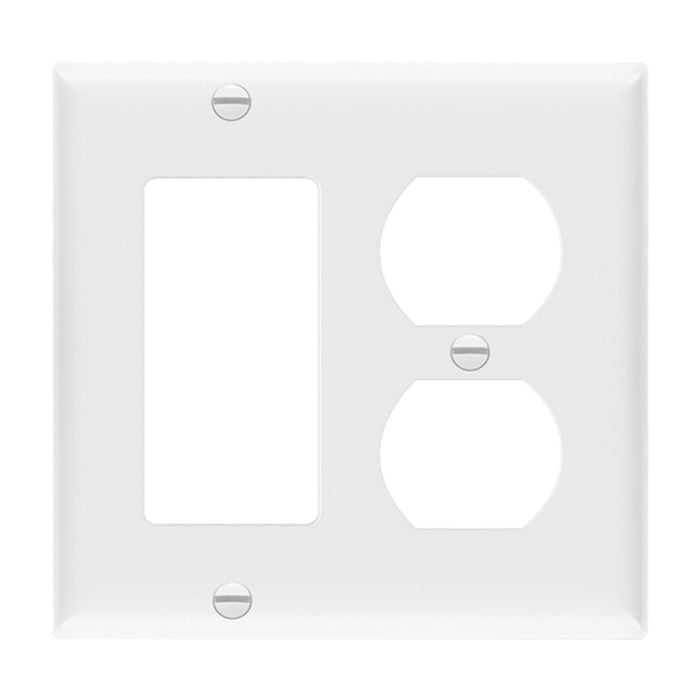 Enerlites 882131 2-Gang Duplex Receptacle and Decorator/GFCI Wall Plate, 10-Pack