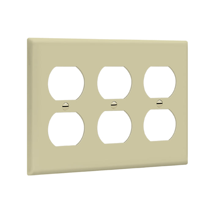Enerlites 8823 3-Gang Duplex Receptacle Wall Plate, 10-Pack