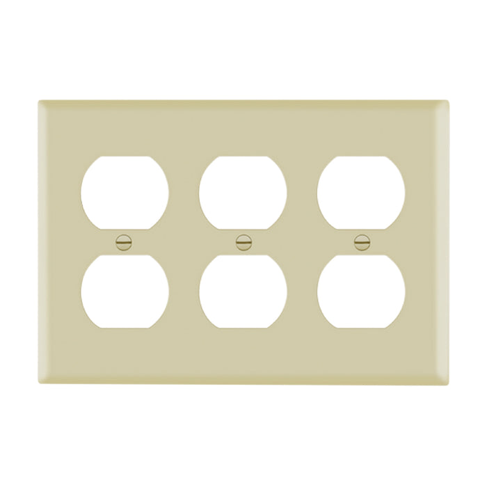 Enerlites 8823 3-Gang Duplex Receptacle Wall Plate, 10-Pack