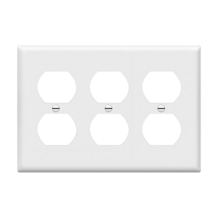 Enerlites 8823 3-Gang Duplex Receptacle Wall Plate, 10-Pack