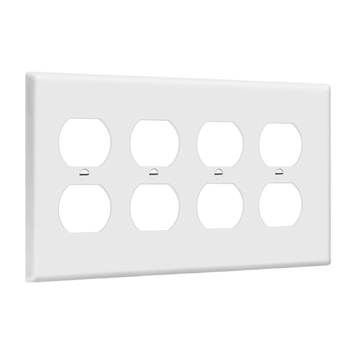 Enerlites 8824M 3-Gang Mid Size Duplex Receptacle Wall Plate, 10-Pack