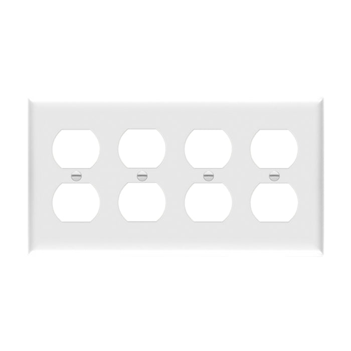 Enerlites 8824M 3-Gang Mid Size Duplex Receptacle Wall Plate, 10-Pack