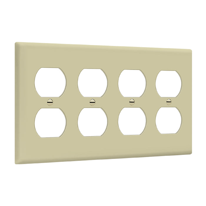 Enerlites 8824 3-Gang Duplex Receptacle Wall Plate, 10-Pack