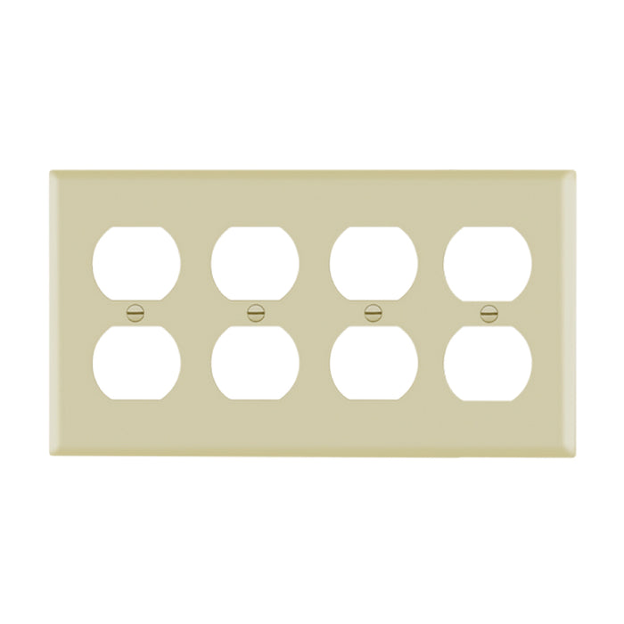 Enerlites 8824 3-Gang Duplex Receptacle Wall Plate, 10-Pack