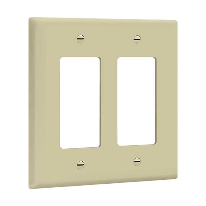 Enerlites 8832M 2-Gang Decorator/GFCI Mid Size Wall Plate, 10-Pack
