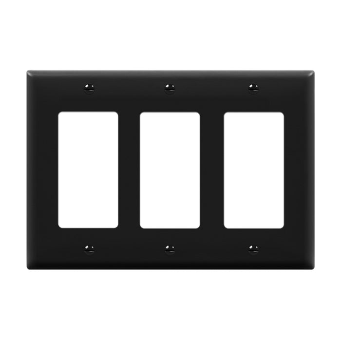 Enerlites 8833 3-Gang Decorator/GFCI Wall Plate, 10-Pack