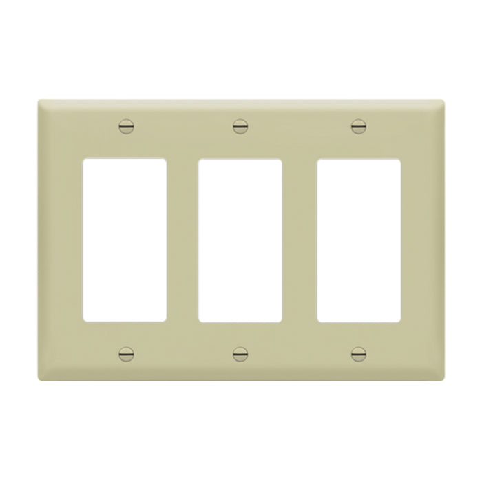 Enerlites 8833 3-Gang Decorator/GFCI Wall Plate, 10-Pack