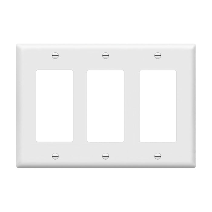 Enerlites 8833 3-Gang Decorator/GFCI Wall Plate, 10-Pack