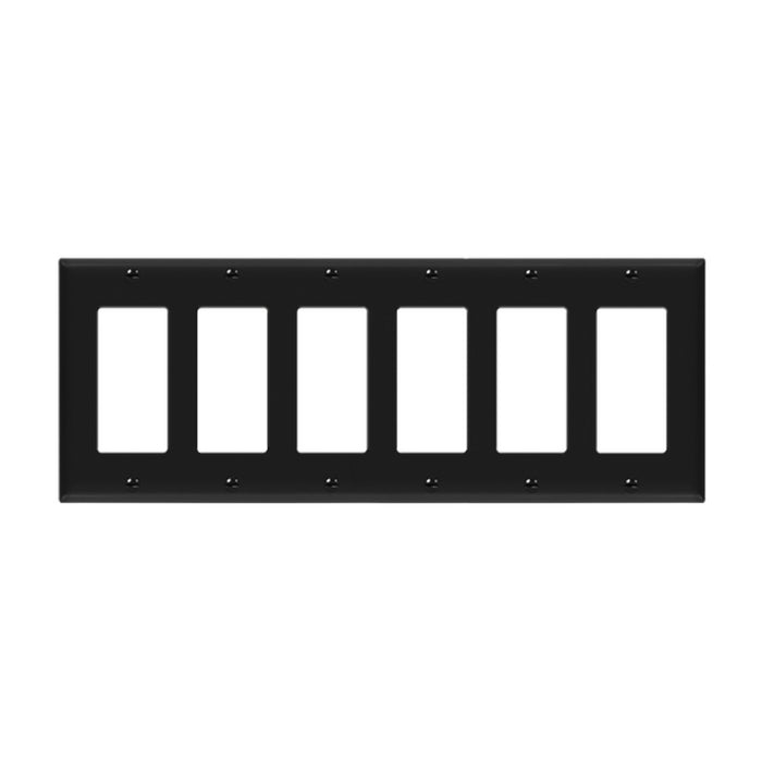 Enerlites 8836 6-Gang Decorator/GFCI Wall Plate, 10-Pack
