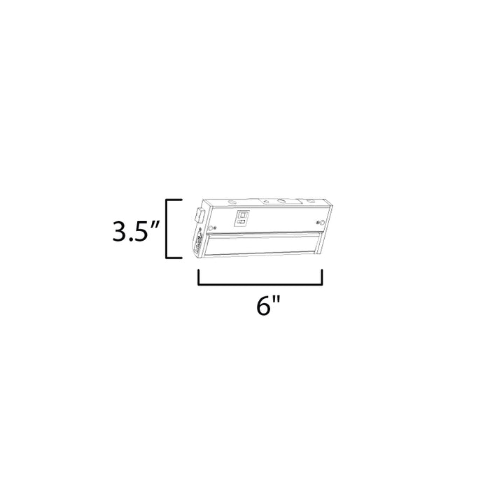 Maxim 89862 CounterMax 5K 6" 3W LED Under Cabinet, CCT Selectable 360 Lumen Dimmable 120V