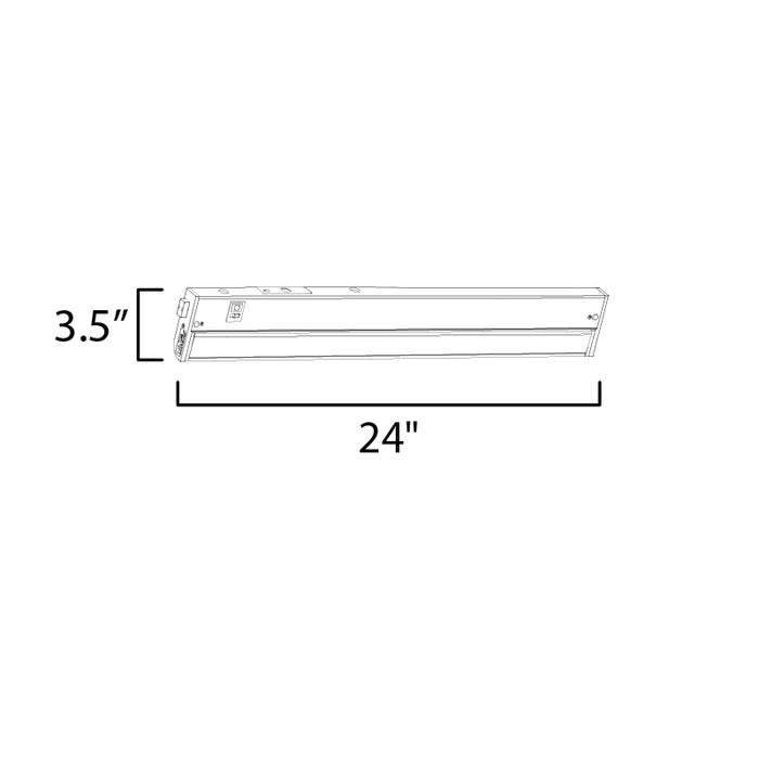 Maxim 89865 CounterMax 5K 24" 12W LED Under Cabinet, CCT Selectable 1560 Lumen Dimmable 120V