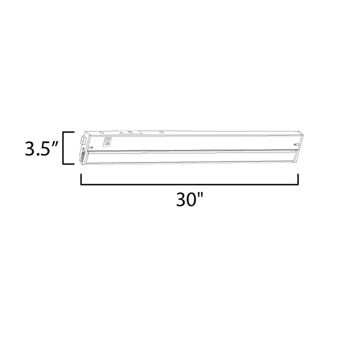 Maxim 89866 CounterMax 5K 30" 15W LED Under Cabinet, CCT Selectable 1800 Lumen Dimmable 120V