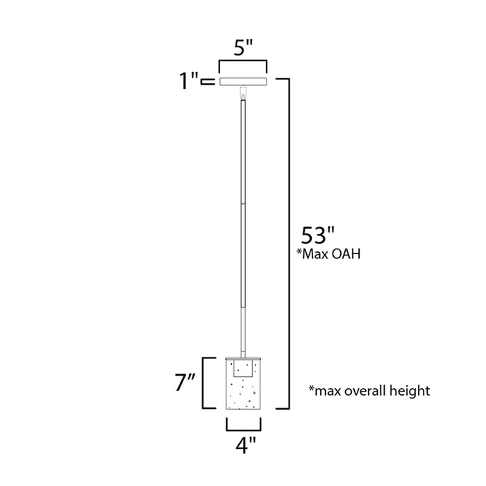 Maxim 91840CD Sleek 1-lt 4" Mini Pendant