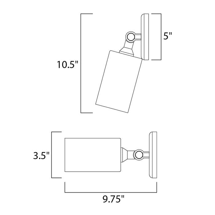 Maxim 92010 Spots 1-lt 9" Tall Outdoor Wall/Flush Mount
