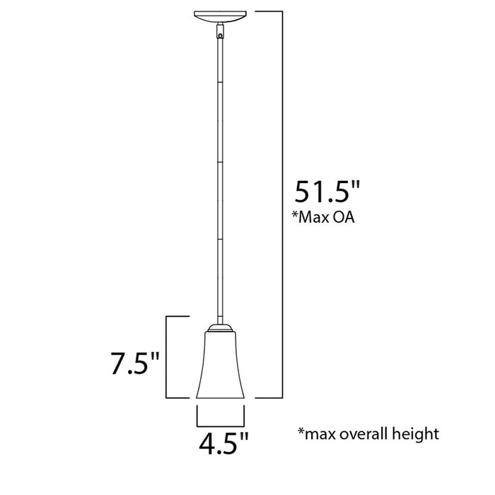 Maxim 92040FT Logan 1-lt 5" Mini Pendant