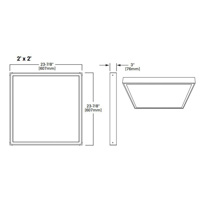 Metalux FPS 2x2 LED Flat Panel with Selectable Lumens and CCT