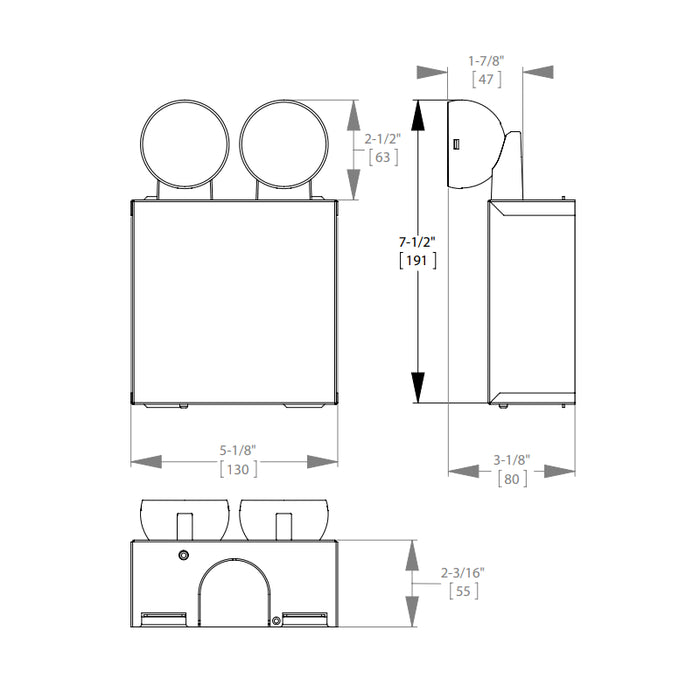 AtLite ATLEMINI Series  NYC Compliant 2-Head LED Emergency Light
