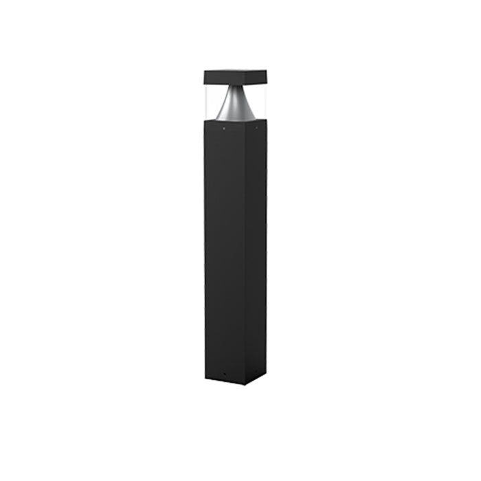 Westgate BOL 42" LED Square Flat Top Bollard - Cone Reflector, Clear Lens