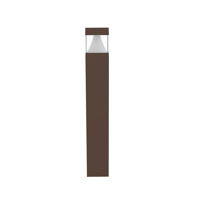 Westgate BOL 42" LED Square Flat Top Bollard - Cone Reflector, Clear Lens