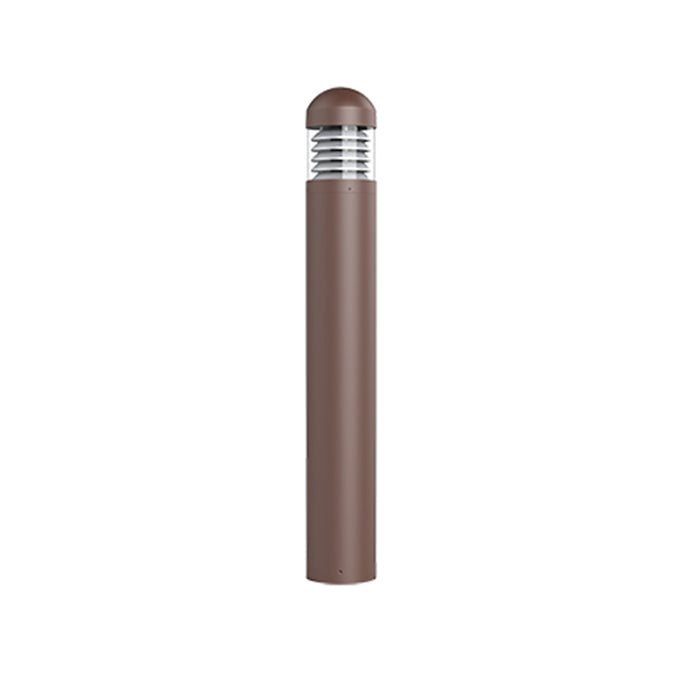 BOL 44" LED Round Dome Top Bollard Wattage/CCT Select 120-277V Louver Reflector, Clear Lens