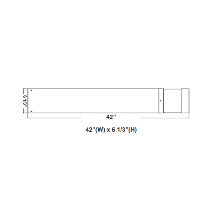 Westgate BOL 42" LED Round Flat Top Bollard - Cone Reflector, Frosted Lens