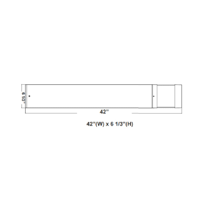 Westgate BOL 42" LED Square Flat Top Bollard - Cone Reflector, Clear Lens