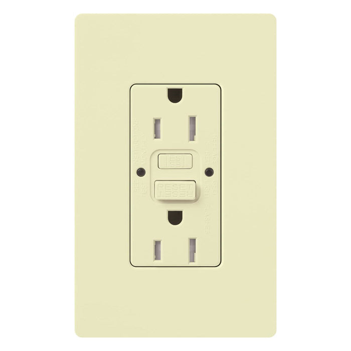 Lutron CAR-15-GFST Claro Self-Testing Tamper Resistant GFCI Receptacle