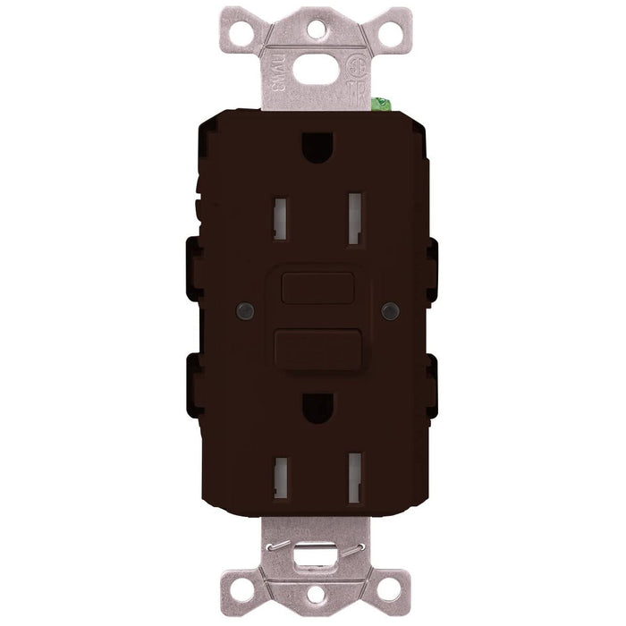 Lutron CAR-15-GFST Claro Self-Testing Tamper Resistant GFCI Receptacle