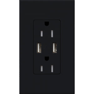 Lutron CAR-15-UBTR  Claro USB Tamper Resistant Receptacle
