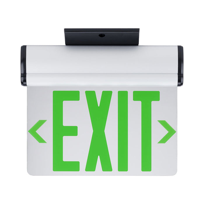 Compass CEL Series Edge-Lit LED Exit Sign with Battery - Single Face, Green Letters