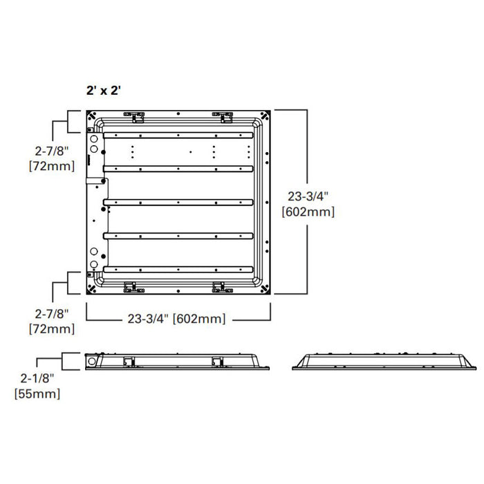 Metalux CGT 2x2 32W LED Flat Panel, 3500K