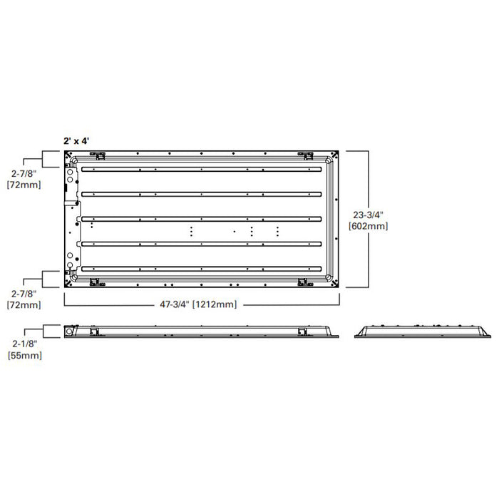Metalux CGT 2x4 46W LED Flat Panel