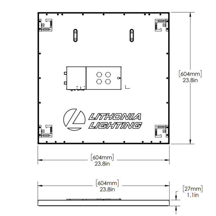 Lithonia Contractor Select CPANL 2x2 LED Flat Panel,  Switchable Lumen & CCT, Up to 4400 LM, 120-277V
