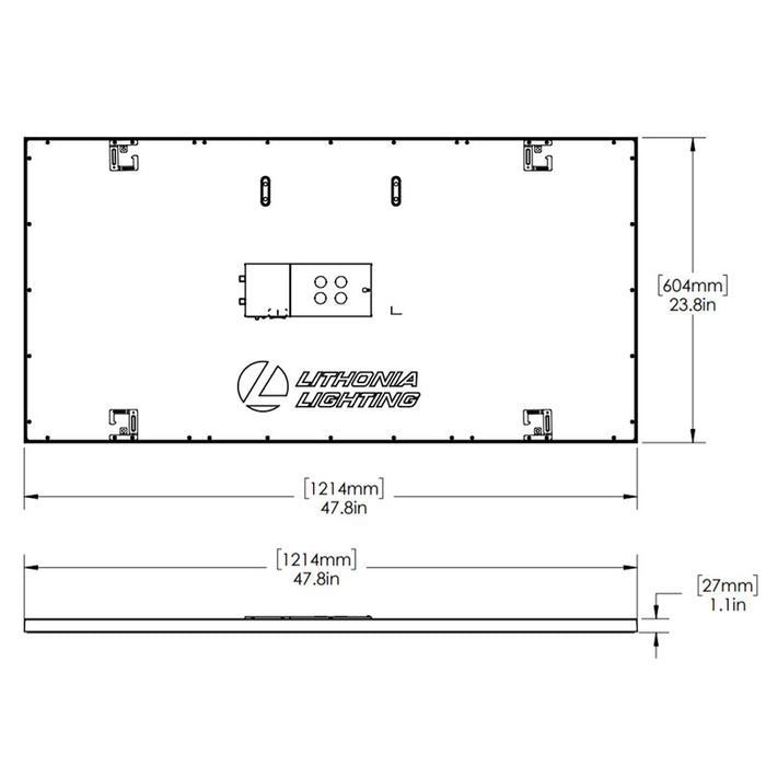 Lithonia Contractor Select CPANL 2x4 LED Flat Panel,  Switchable Lumen & CCT, Up to 6000 LM, 120-277V