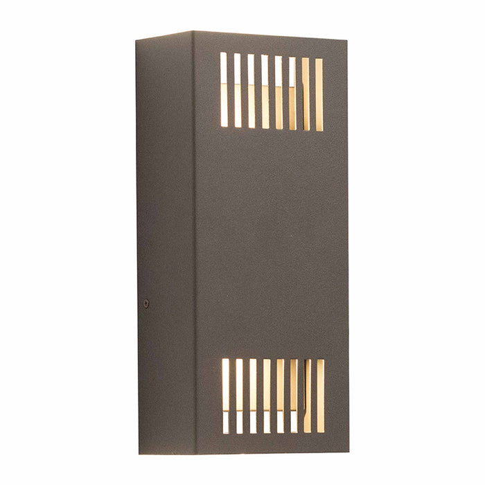 Westgate CRES-52 Small Crest Grille 15W, 10" Tall LED Outdoor Wall Sconce, 1300 Lm, 100-277V