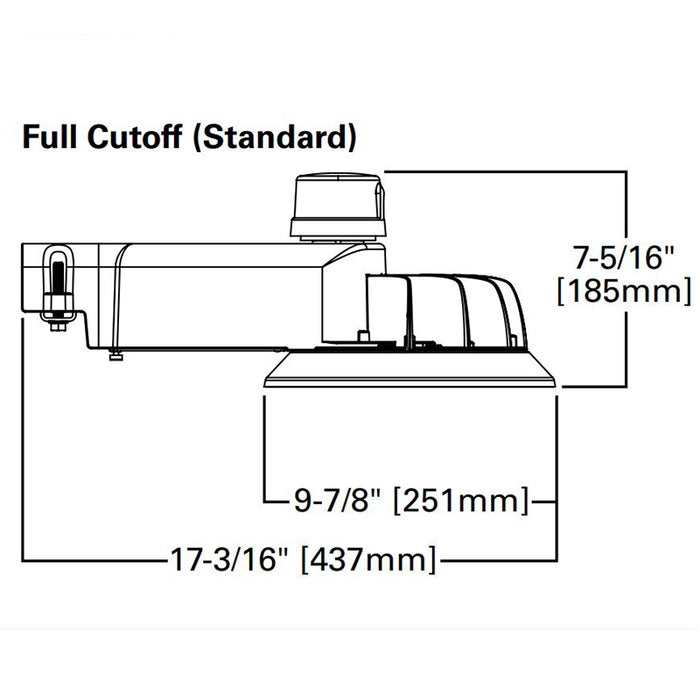 Lumark CTKR Caretaker 71W LED Area Luminaire 9741 Lumens, 4000K Dimming 120-277v