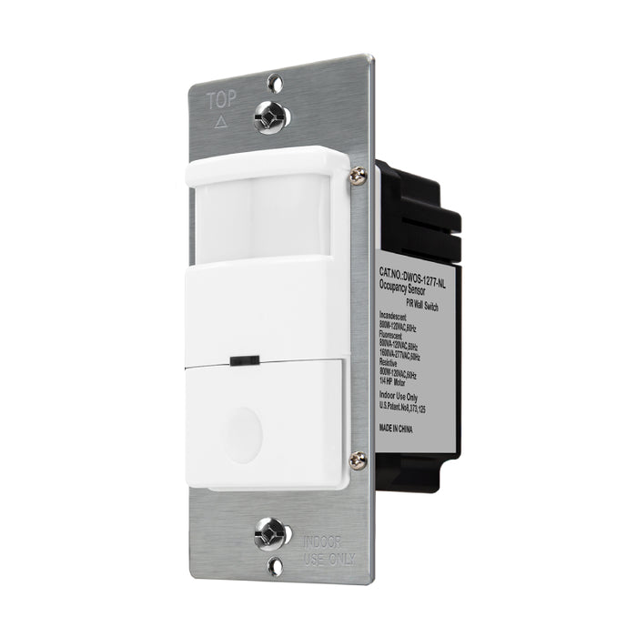 Enerlites DWOS-1277-NL 180° PIR Occupancy/Vacancy Motion Sensor Wall Switch with Built-In Night Light