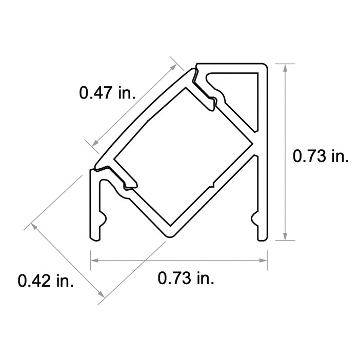 Diode LED 45° Deco Channel