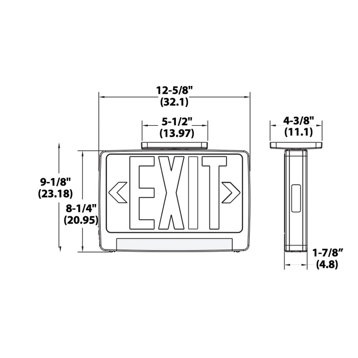 Lithonia ECBR LED Emergency Light/Exit Combo