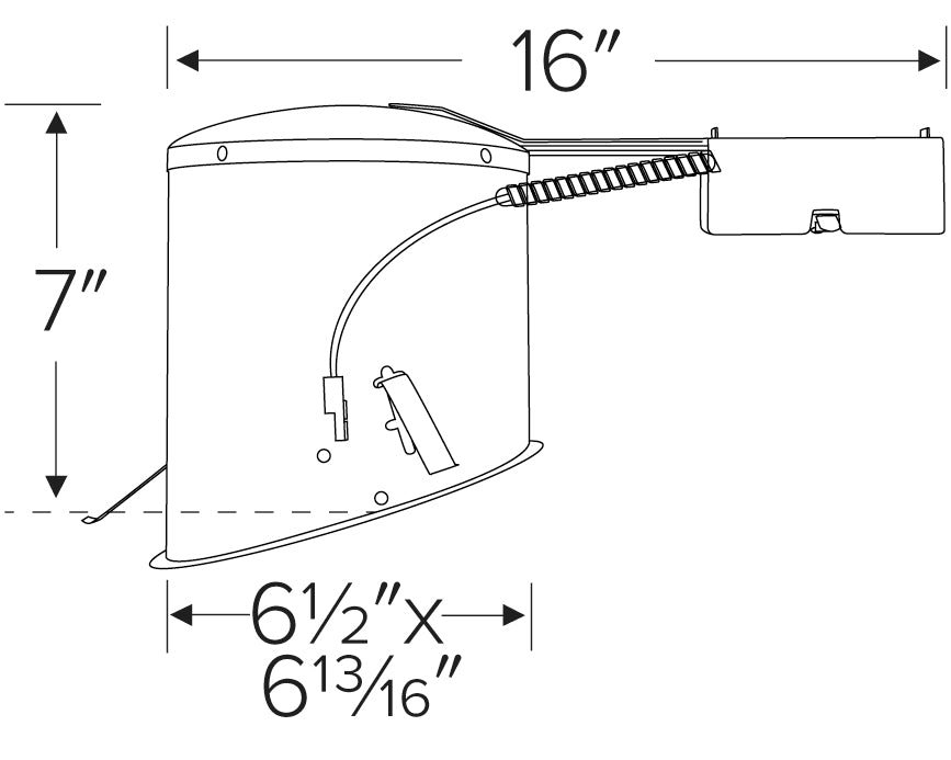 Elco 6" LED IC Air-Tight Remodel Sloped Ceiling Housing
