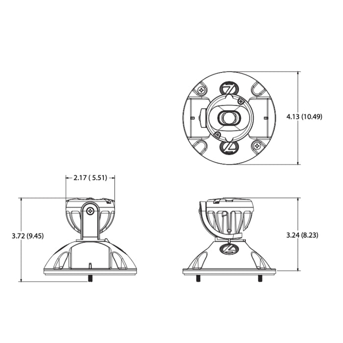 Lithonia ELMRW Quantum LED Adjustable Emergency Wet Location Remote Light Head, Single Head, 110lm